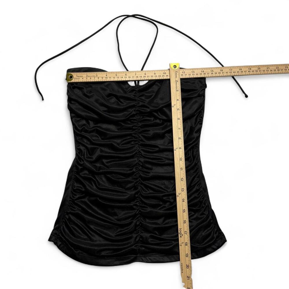 Y2K Vintage black Halter Snatching Top early 2000s Charlotte Russe size small - Picture 5 of 6